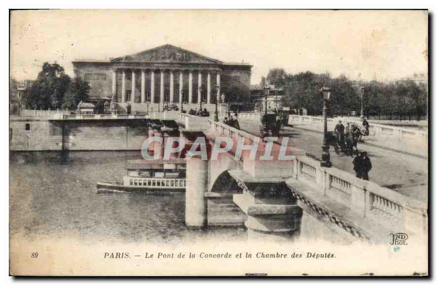 CPA Paris Le Pont de la Concorde et la Chambre des Deputes 