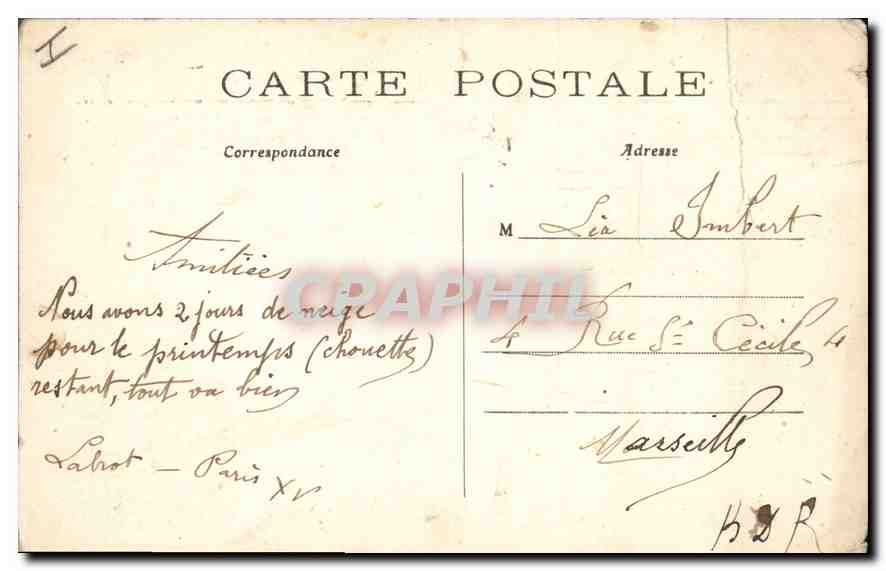 CPA Paris La Madeleine et les grands Boulevards  — Rückseite