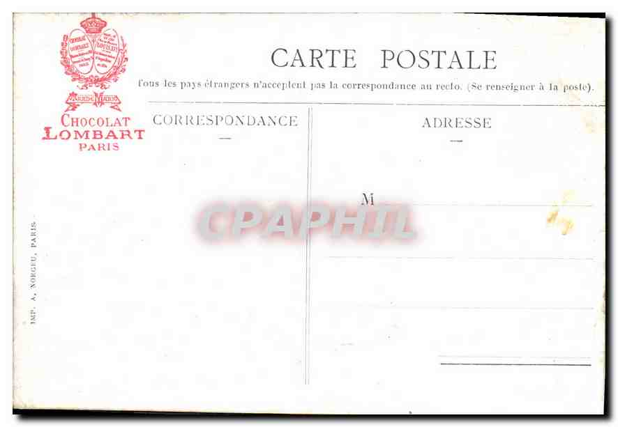 CPA Chocolaterie Lombart Vue de l'Usine Avenue de Choisy Paris  — Rückseite
