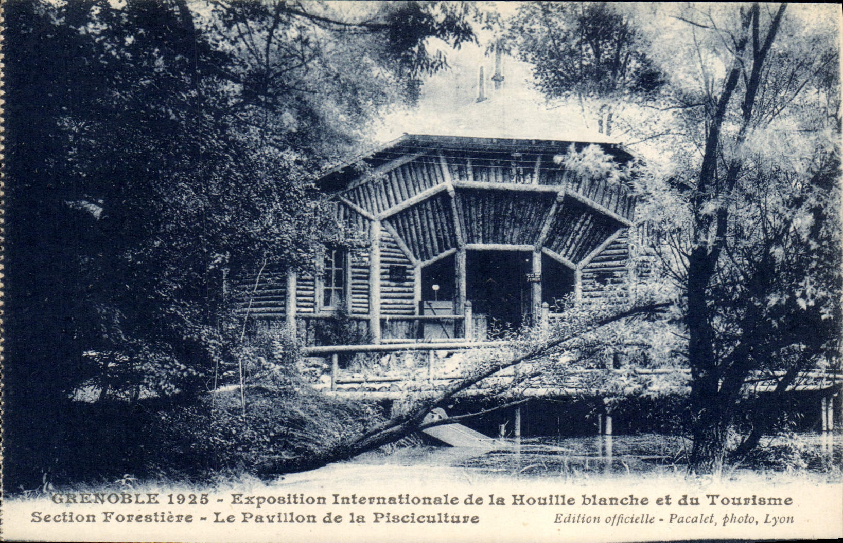 Grenoble 1925 - Exposition Internationale de la Houille blanche et du Tourisme - Section Forestière - Le Pavillon de la Pisciculture - Edition officielle Pacalet, photo Lyon