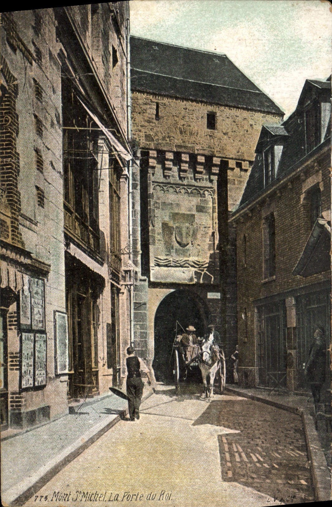 CPA Mont S Michel La Porte du Roi Ane Mule