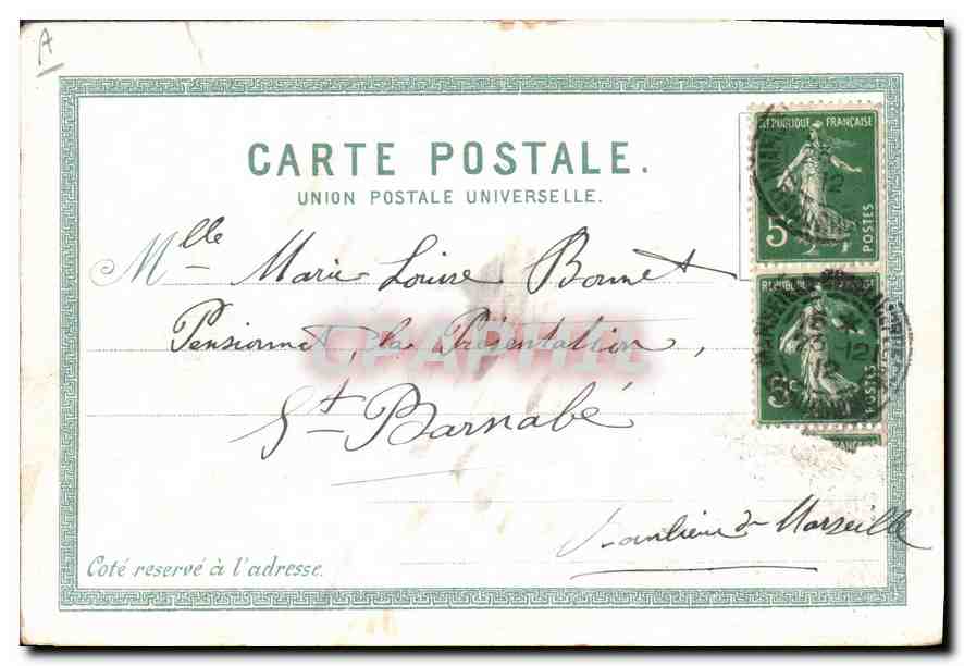 CPA Salut de Constantinople  — Verso