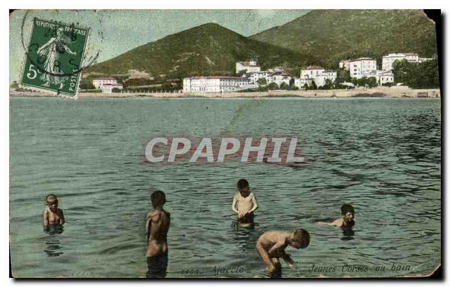 CPA Ajaccio Jeunes Corses au bain 