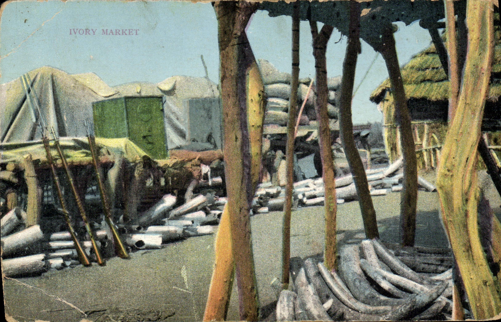 CPA Ivory Market Ivoire Egypte