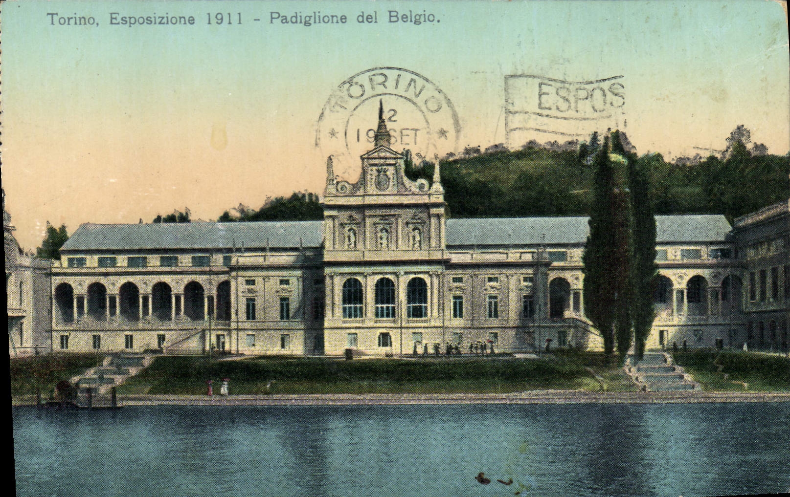 CPA Torino Esposizione Padiglione del Belgio 