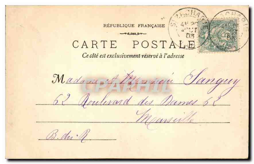 CPA La Sainte Baume Le Canape  — Verso