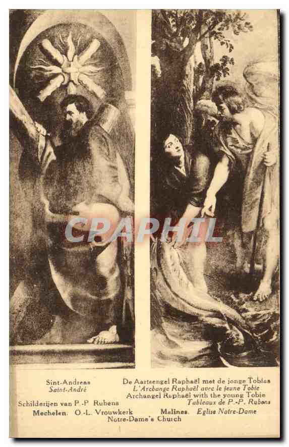 CPA Saint Andreas L'Archange Raphael avec la jeune Tobie 