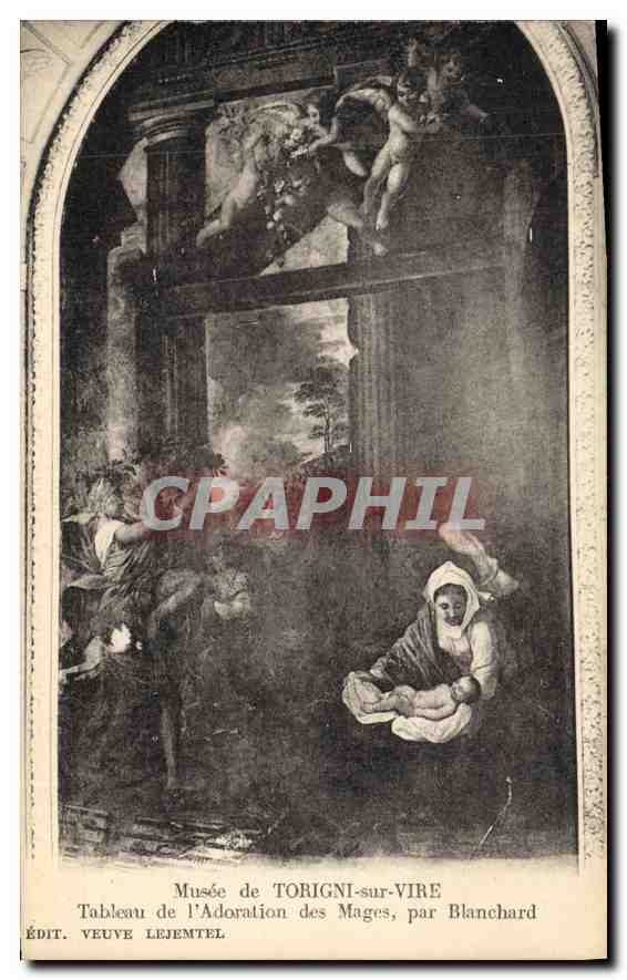CPA Musee de Torigni sur Vire Tableau de l'Adoration des Mages par Blanchard 