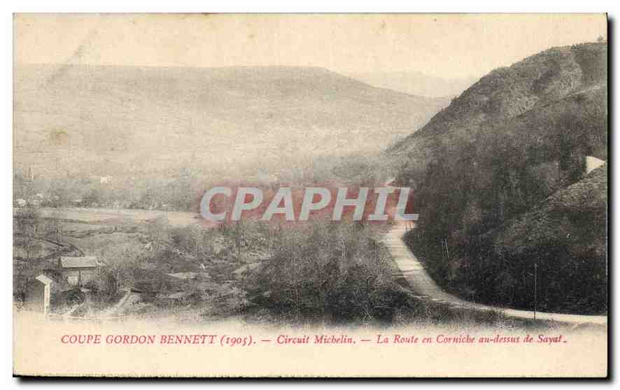 La Route en Corniche au-dessus de Sayat — Coupe Gordon Bennett (1905) — Circuit Michelin