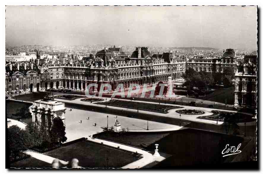 CPA Paris La Place du Carrousel et le Louvre 