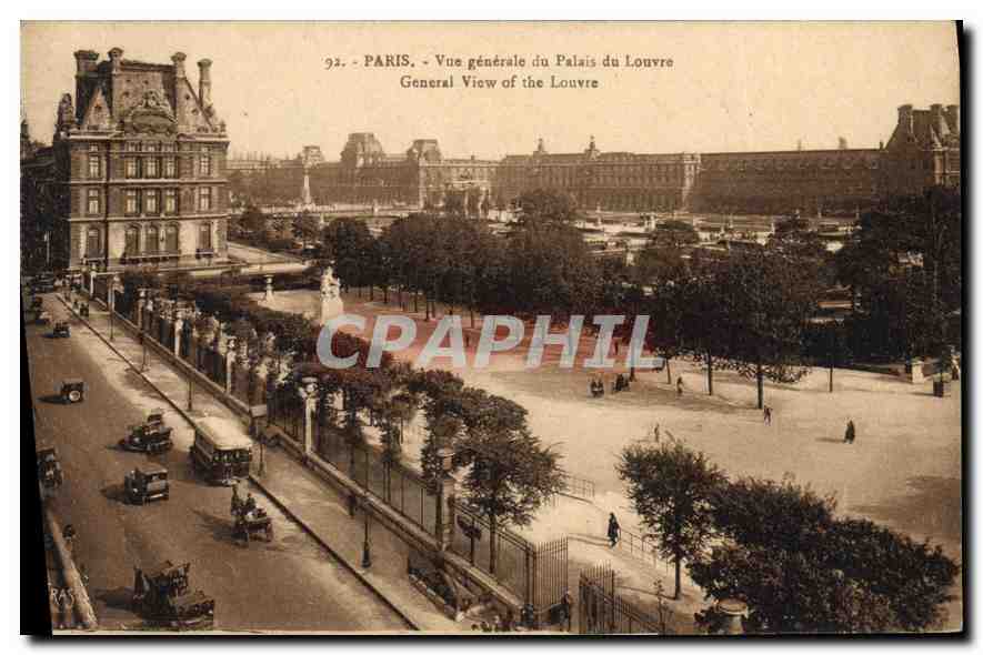 CPA Paris Vue generale du Palais du Louvre 