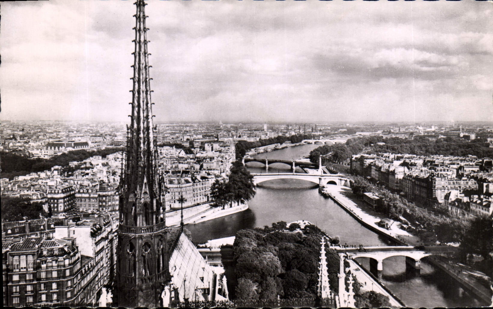 CPA Paris Vue panoramique prise de Notre Dame 