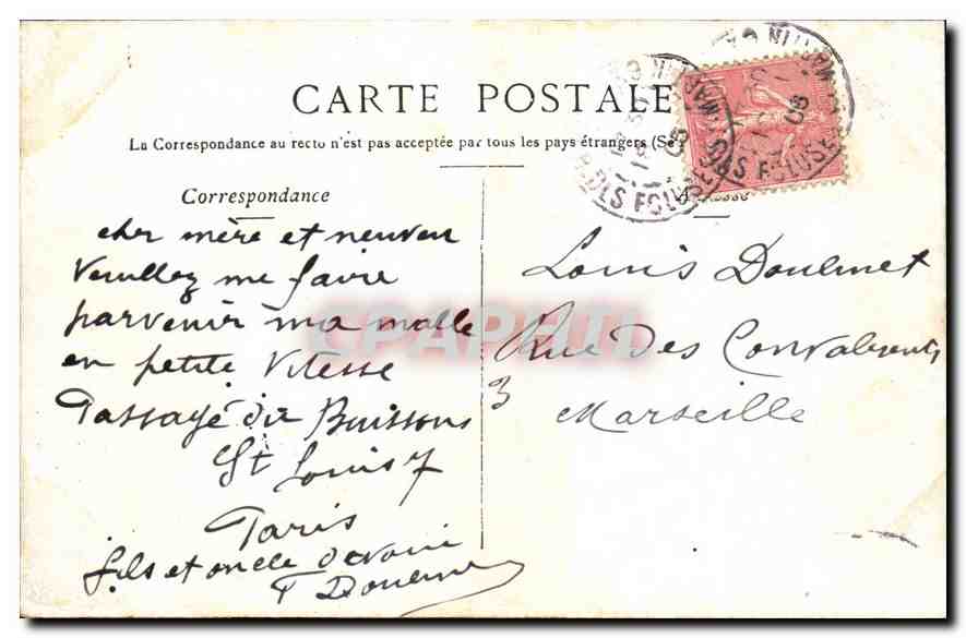 CPA Paris Les Tuileries & La Terrasse de l'Orangerie  — Rückseite