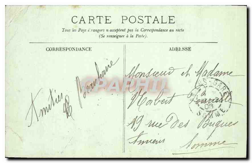 CPA Paris Le Bassin du Luxembourg  — Verso
