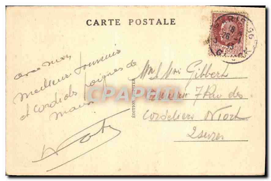 CPA Paris Avenue des Champs Elysees  — Rückseite
