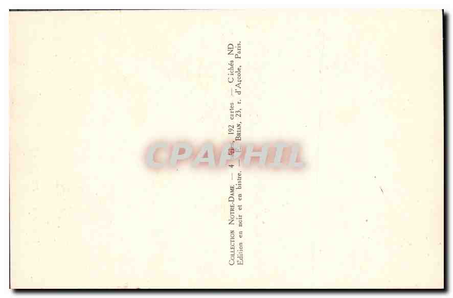 CPA Paris Notre Dame Facade  — Verso