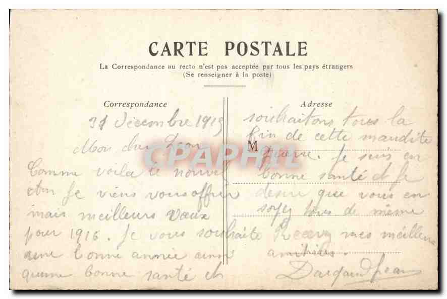CPA Paris Notre Dame  — Rückseite