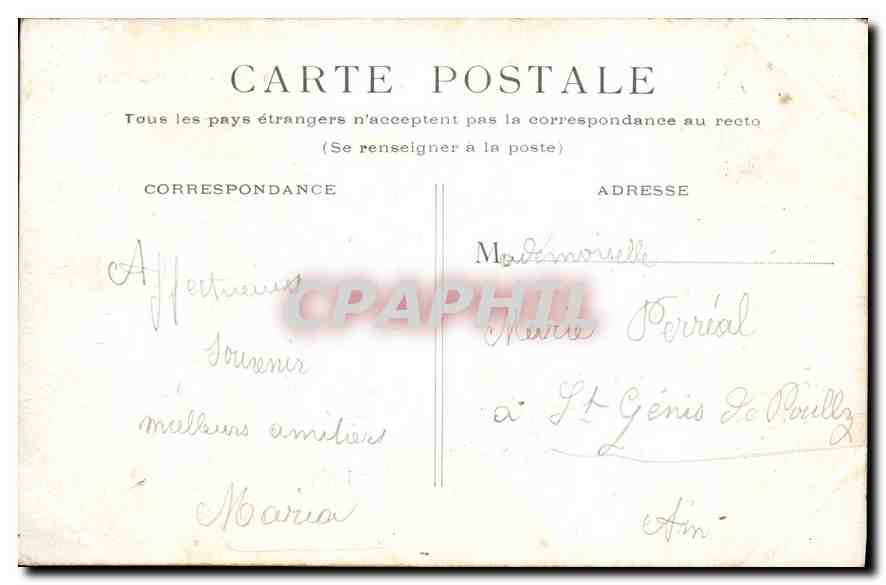 CPA Paris Hotel de Ville  — Rückseite