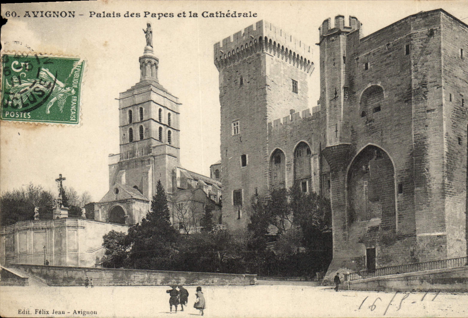 CPA Avignon Palais des Papes et la Cathedrale 