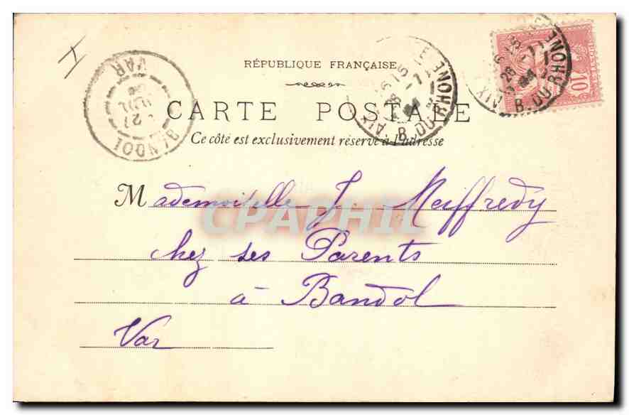 Aix-en-Provence — Église de la Magdaleine et obélisque — Col. Jaussaud, n°9 — Verso