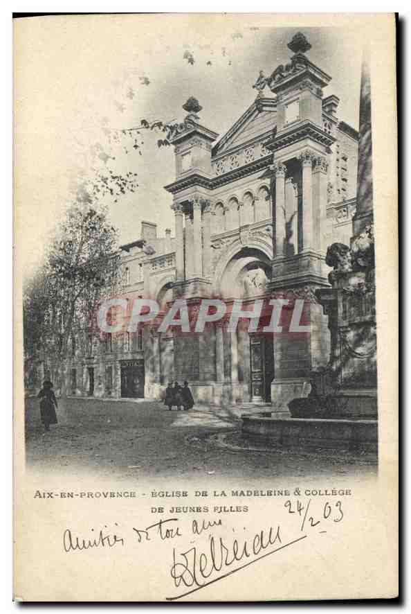 Aix-en-Provence — Kirche der Madeleine & Kollegium der Mädchen — Verlag unbekannt, Seriennummer nicht sichtbar