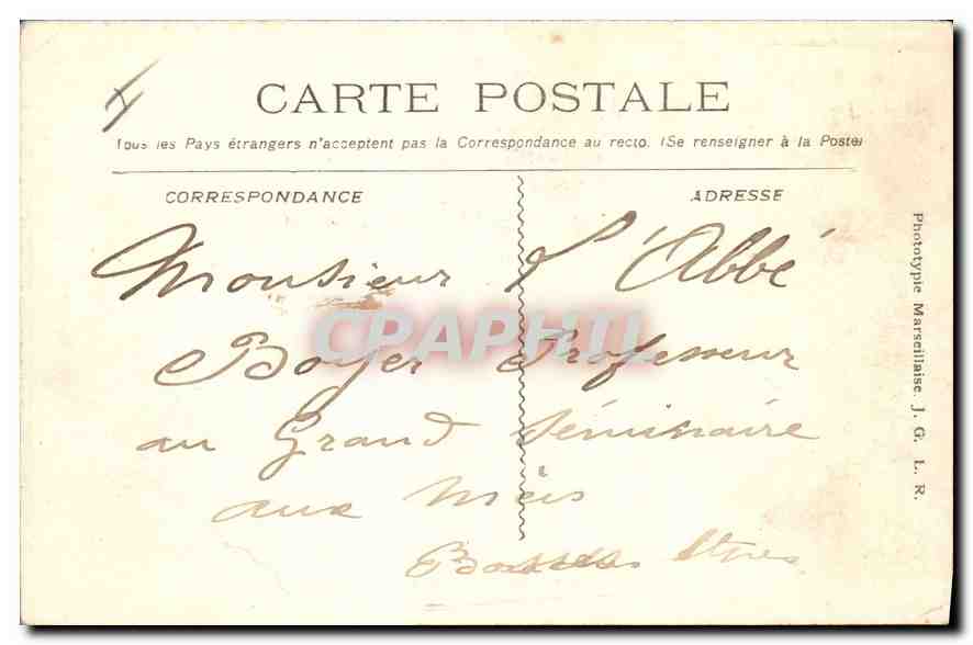 Aix-en-Provence — Place des Prêcheurs — A. Servan, n°836 — Verso