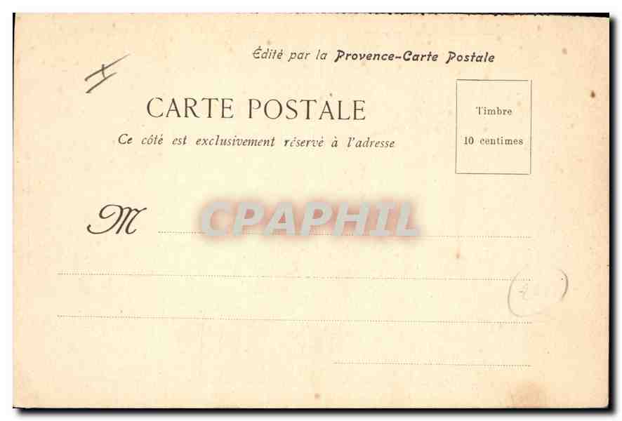 Aix - La Place des Précheurs — Obélisque orné d'un aigle et d'éléments sculptés — Éditée par la Provence-Carte Postale — Verso