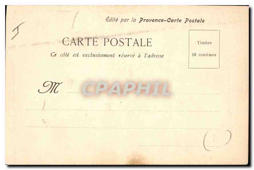 Aix - Place des Précheurs — Obelisk-Monument mit Adler — Verlag Provence-Postcard — Rückseite