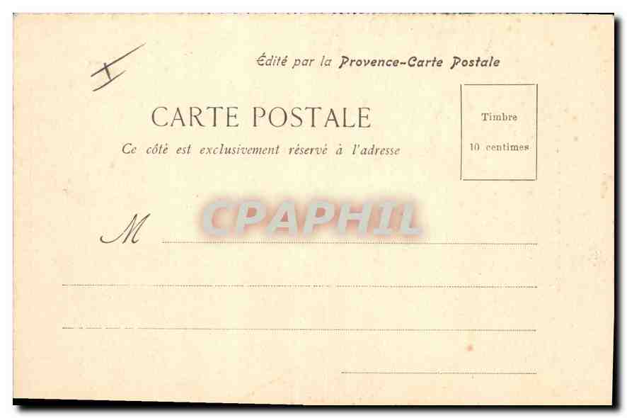 Aix - Die Place des Précheurs — Obelisk und geschmücktes Gebäude — Verlag Provence-Carte Postale — Rückseite