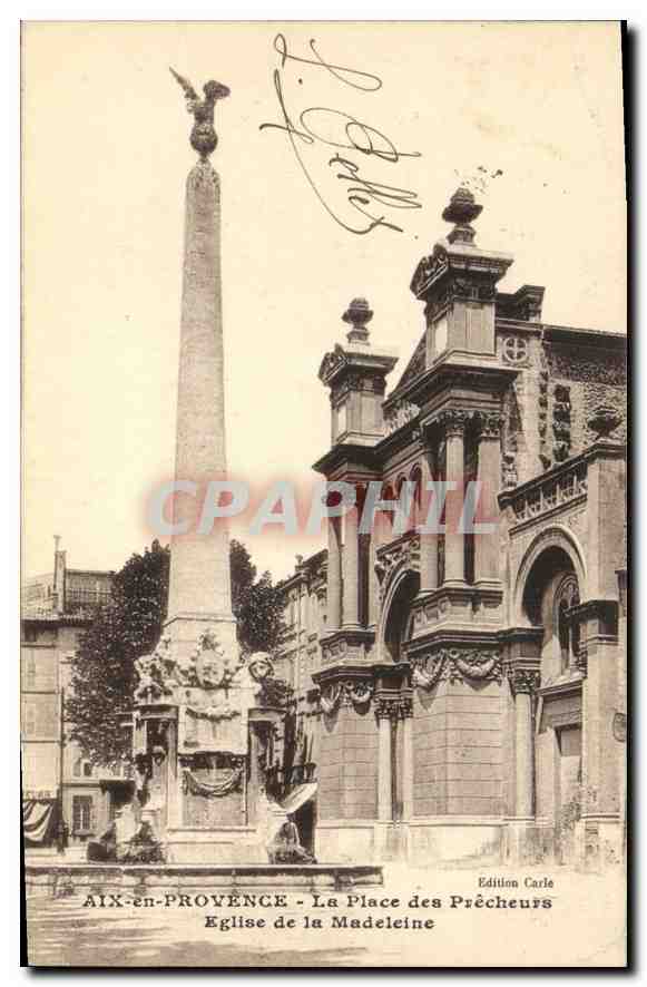 AIX-en-PROVENCE - La Place des Prêcheurs - Église de la Madeleine — Édition Carle