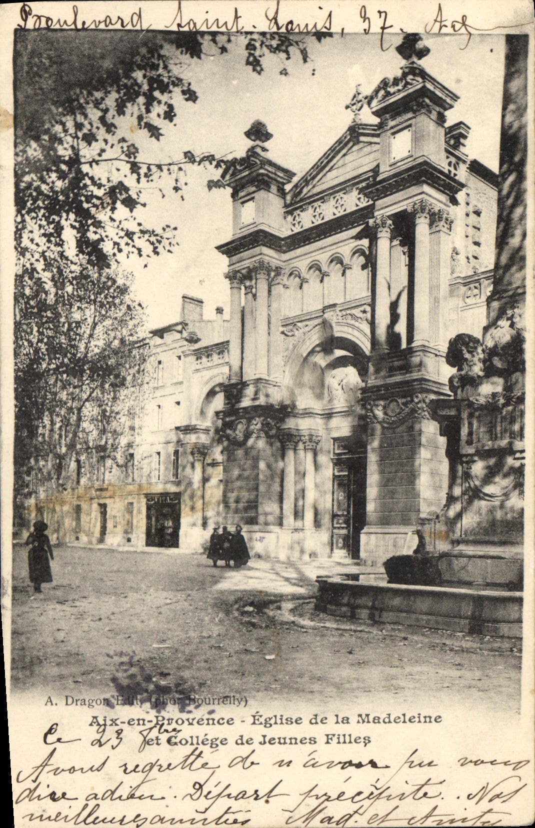 Aix-en-Provence - Ansicht der Kirche der Madeleine und des Colleges der Jungfrauen — A. Dragon-Elli (Verlag)