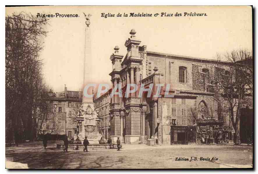 Aix-en-Provence — Kirche der Madeleine & Place des Précieux — Edition J.-B. Bouis Aix