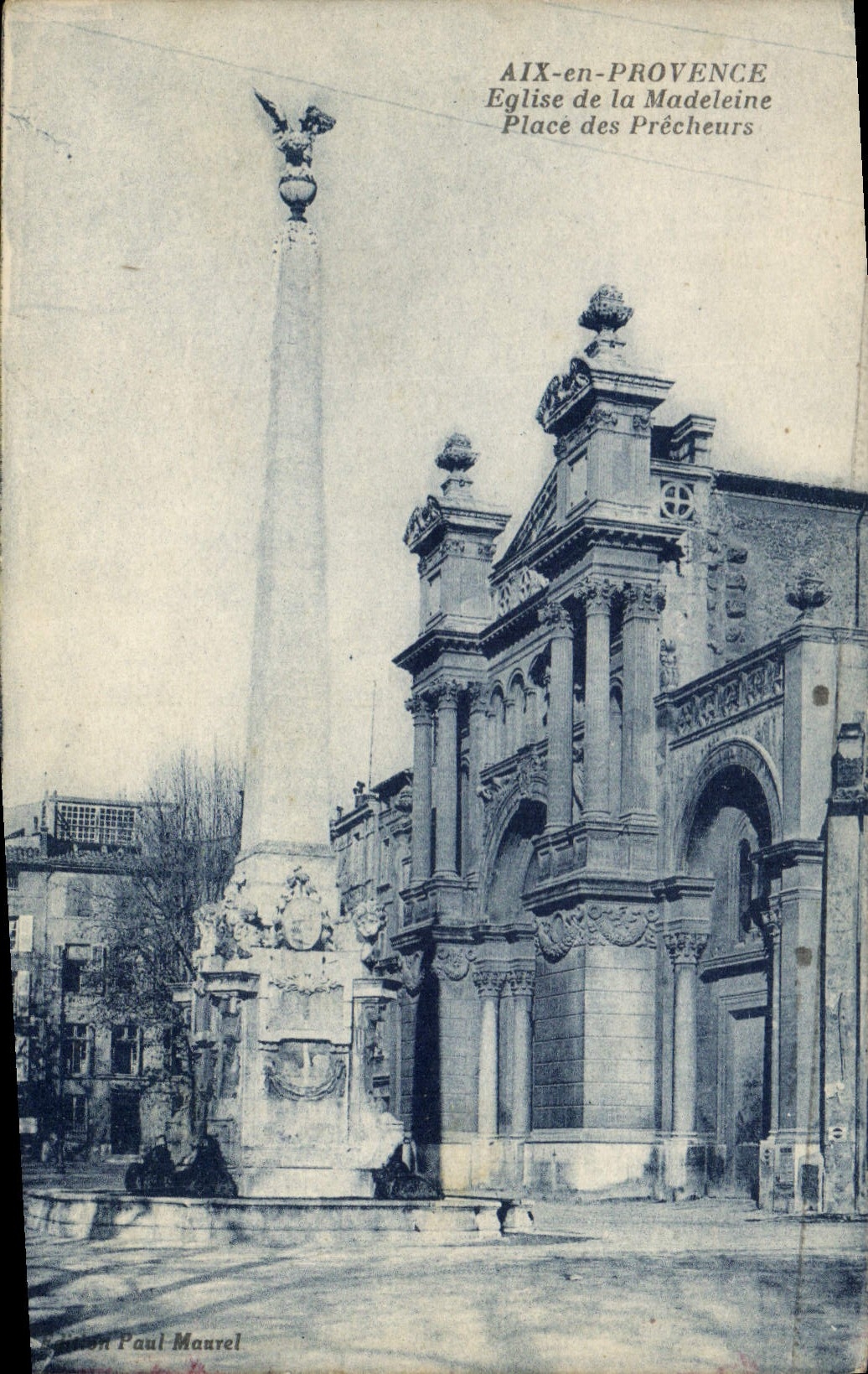 Aix-en-Provence — Église de la Madeleine, Place des Prêcheurs — Édition Paul Maurel