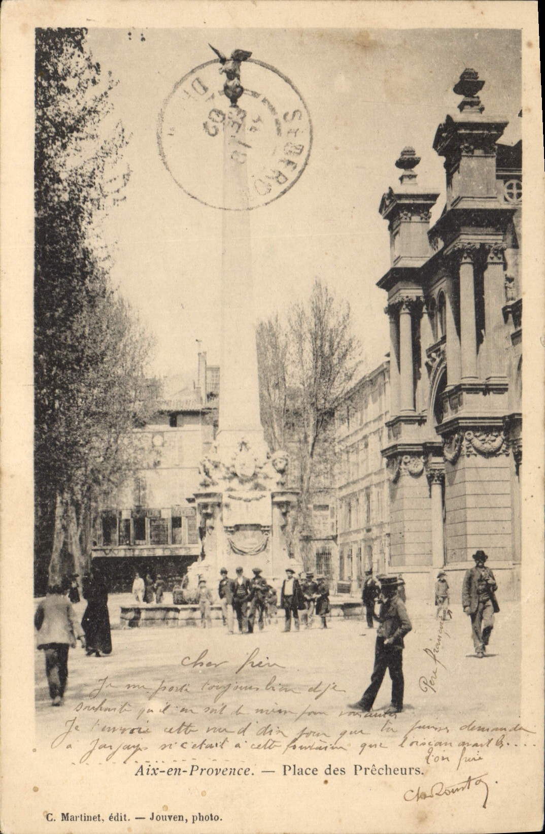 Aix-en-Provence — Place des Précheurs — C. Martinet, édit. — Jouvenc photo.