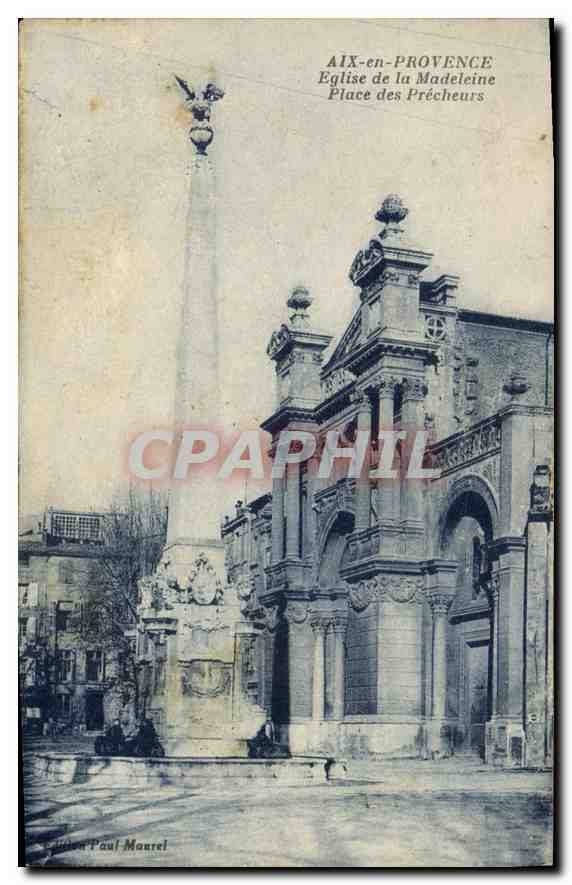 Aix-en-Provence — Église de la Madeleine, Place des Précheurs — Édition Paul Maurel