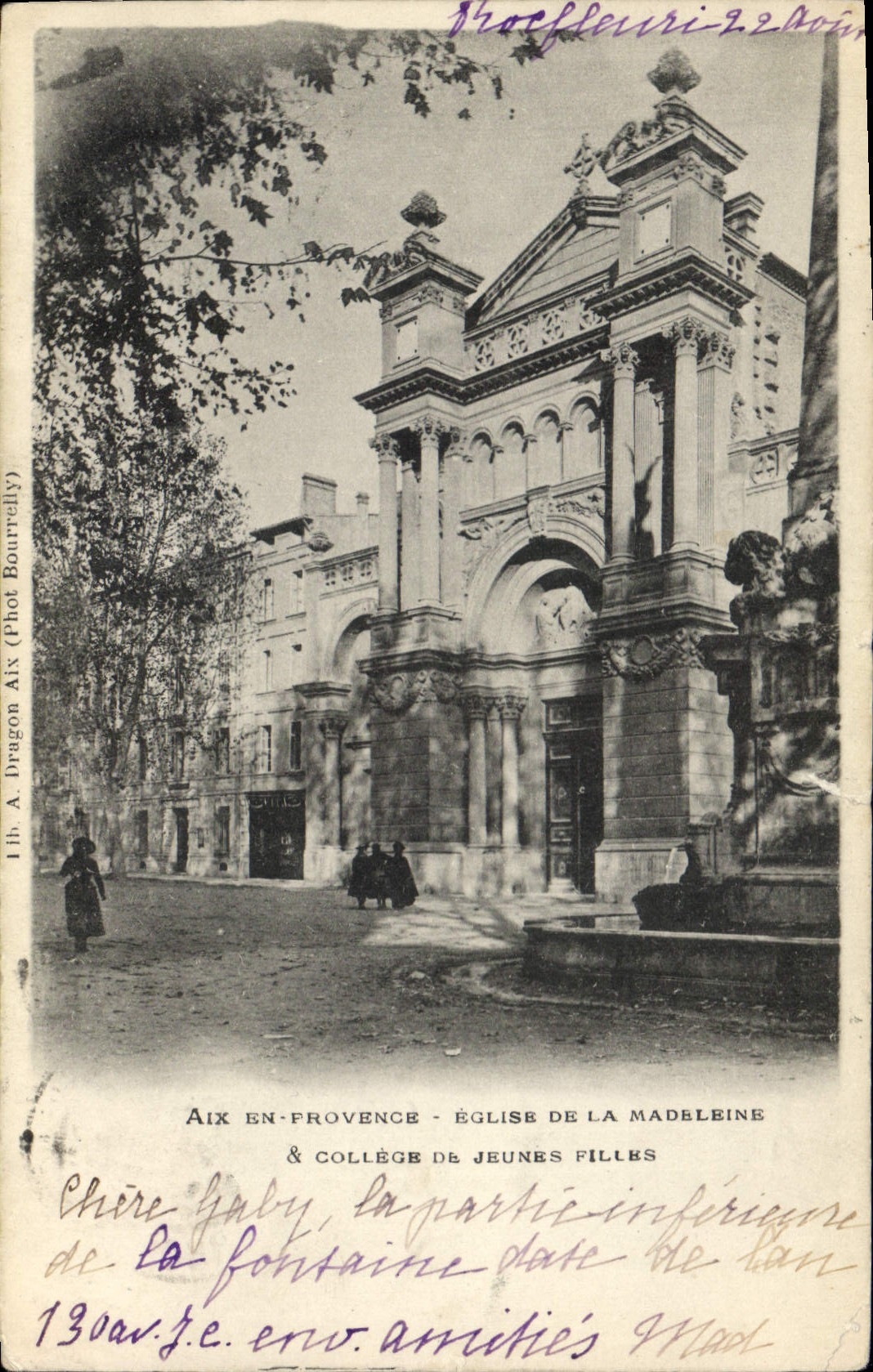 Aix-en-Provence — Église de la Madeleine & Collège de jeunes filles — Phot. Bournelly