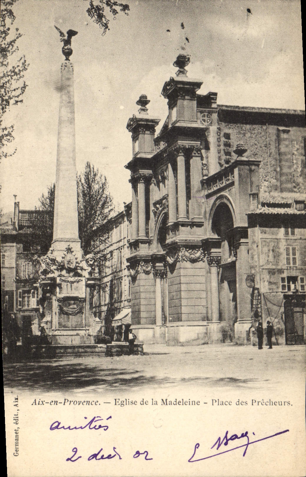 Aix-en-Provence — Église de la Madeleine – Place des Prêcheurs — Germanet, édit., Aix