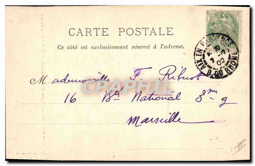 Aix-en-Provence — Église de la Madeleine – Place des Prêcheurs — Germanet, édit., Aix — Rückseite