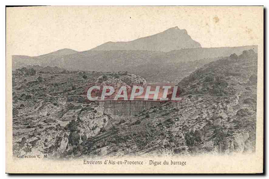 Environs d'Aix-en-Provence — Digue du barrage — Collection C. M.