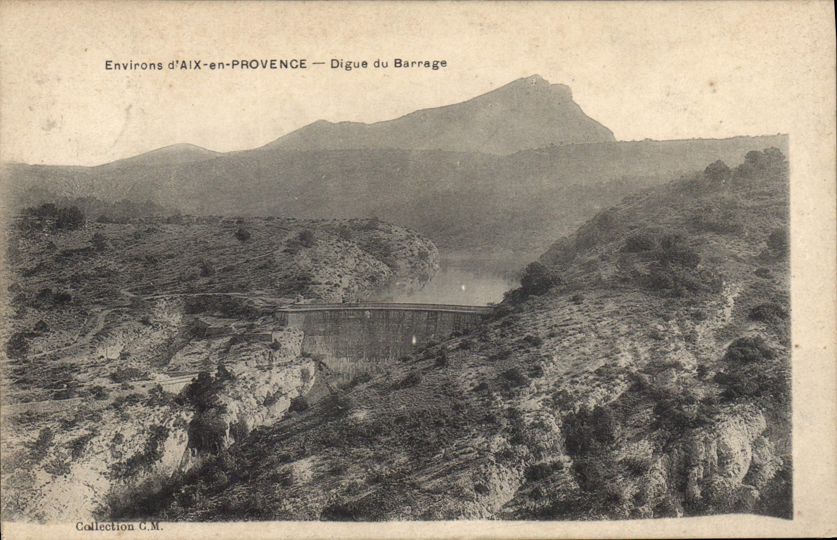 Environs d'AIX-en-PROVENCE — Digue du Barrage — Collection G.M.