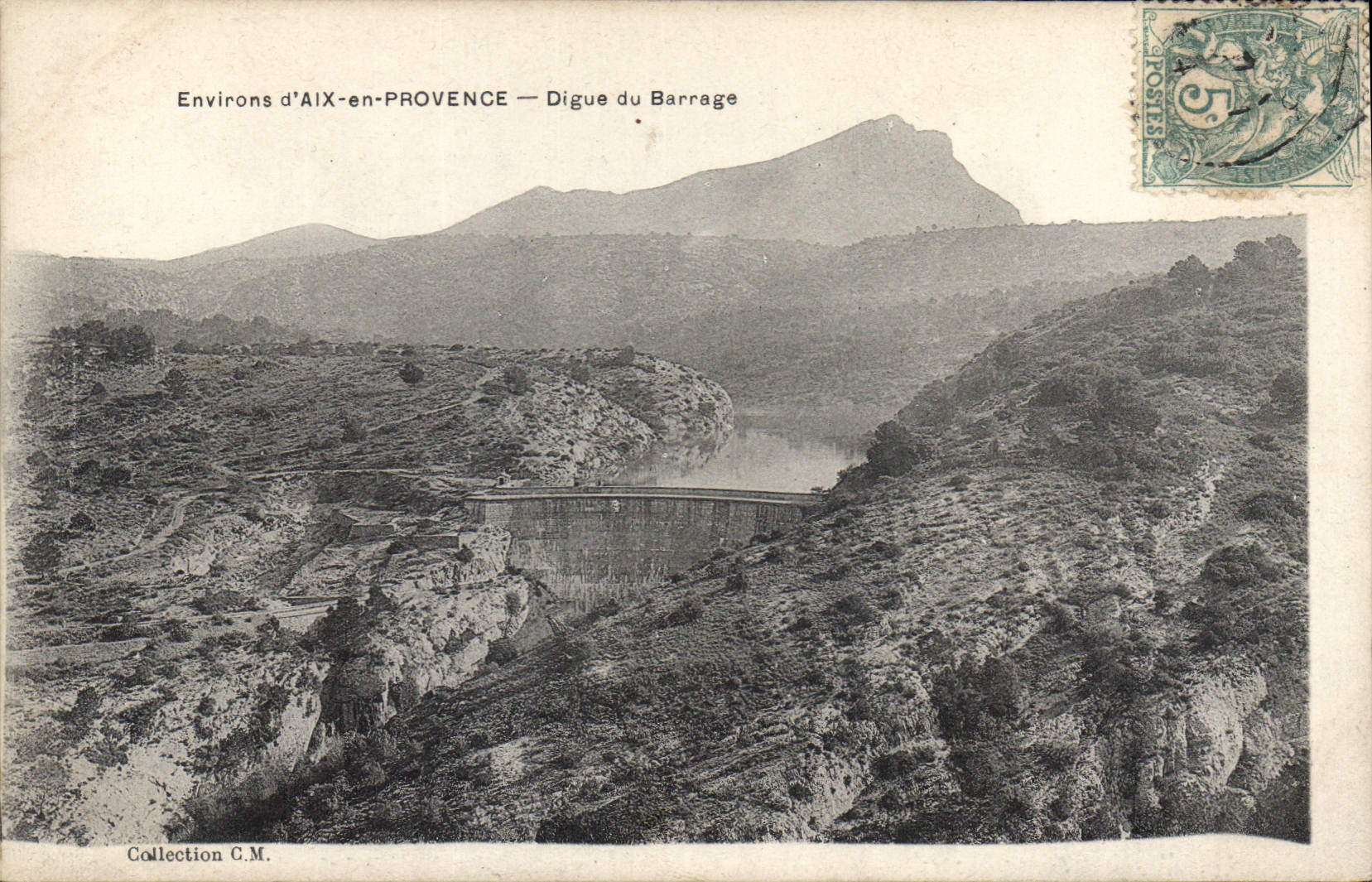 Environs d'AIX-en-PROVENCE — Digue du Barrage — Collection C.M.