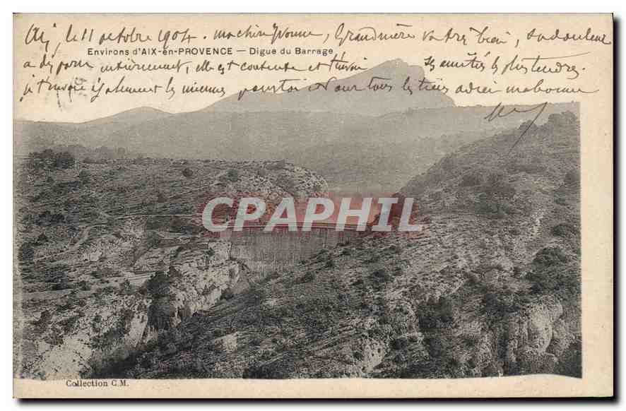 Environs d'AIX-en-PROVENCE — Digue du Barrage — Collection C.M.