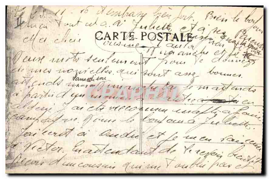 Aix-en-Provence — Caserne Myollès — éditeur non identifié — Verso
