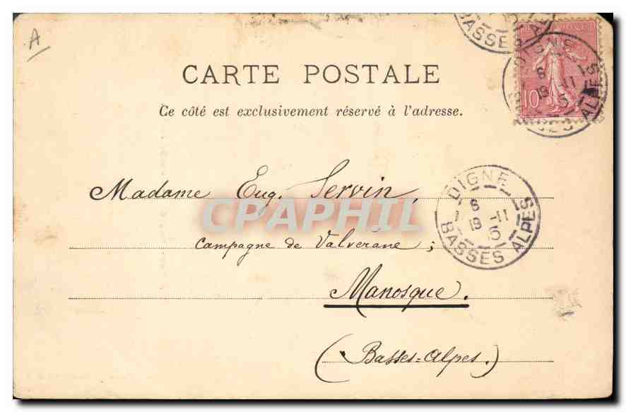 CPA Aix en Provence Caserne Forbin Militaria — Rückseite
