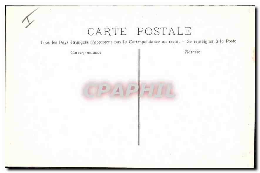 CPA Aix en Provence Fontaine Chastel Eglise de la Magdeleine  — Verso