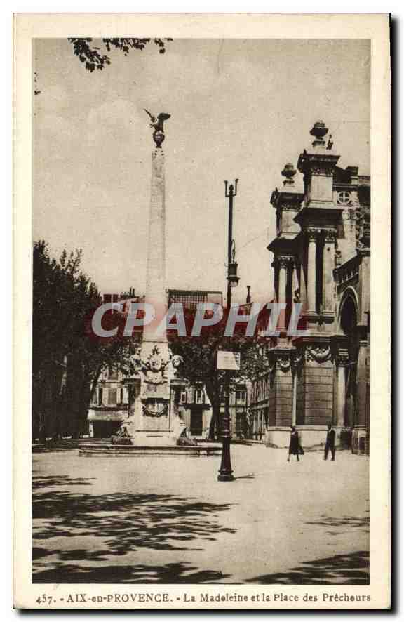 Aix-en-Provence — La Madaleine et la Place des Précheurs — édition La Cigogne, Marseille