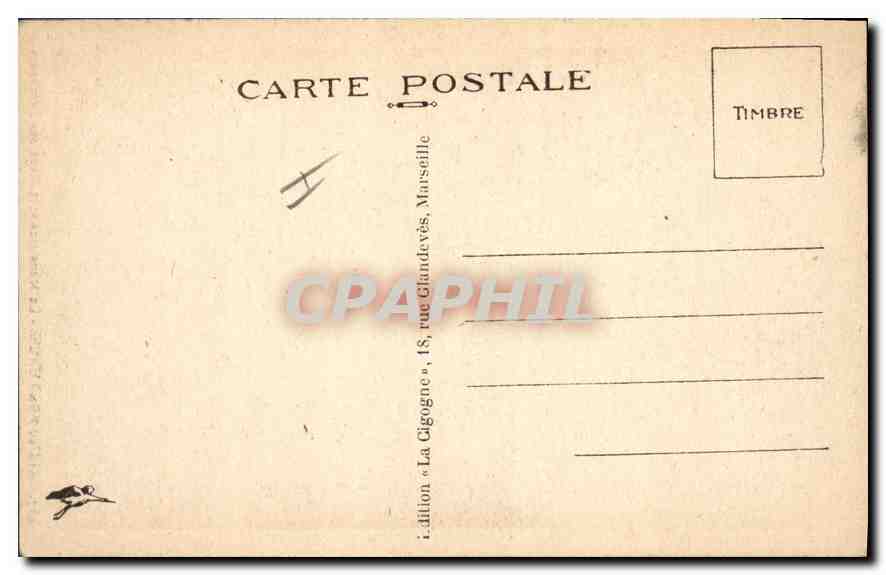 Aix-en-Provence — La Madaleine et la Place des Précheurs — édition La Cigogne, Marseille — Rückseite