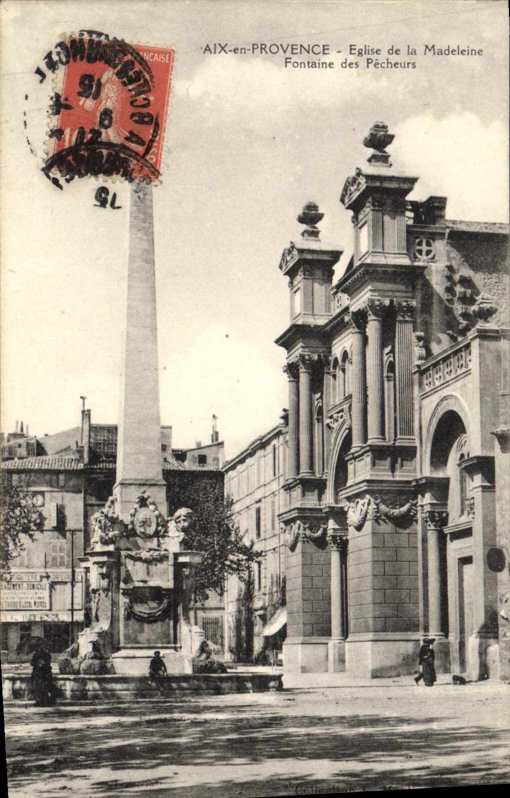 Aix-en-Provence - Église de la Madeleine et Fontaine des Pêcheurs