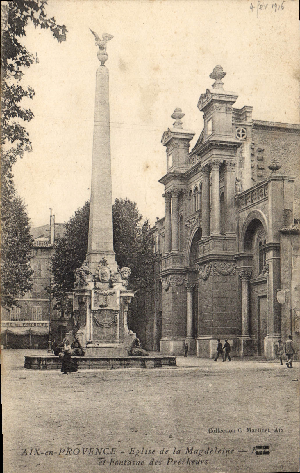 Aix-en-Provence — Église de la Magdeleine et Fontaine des Précheurs — Collection G. Martinet