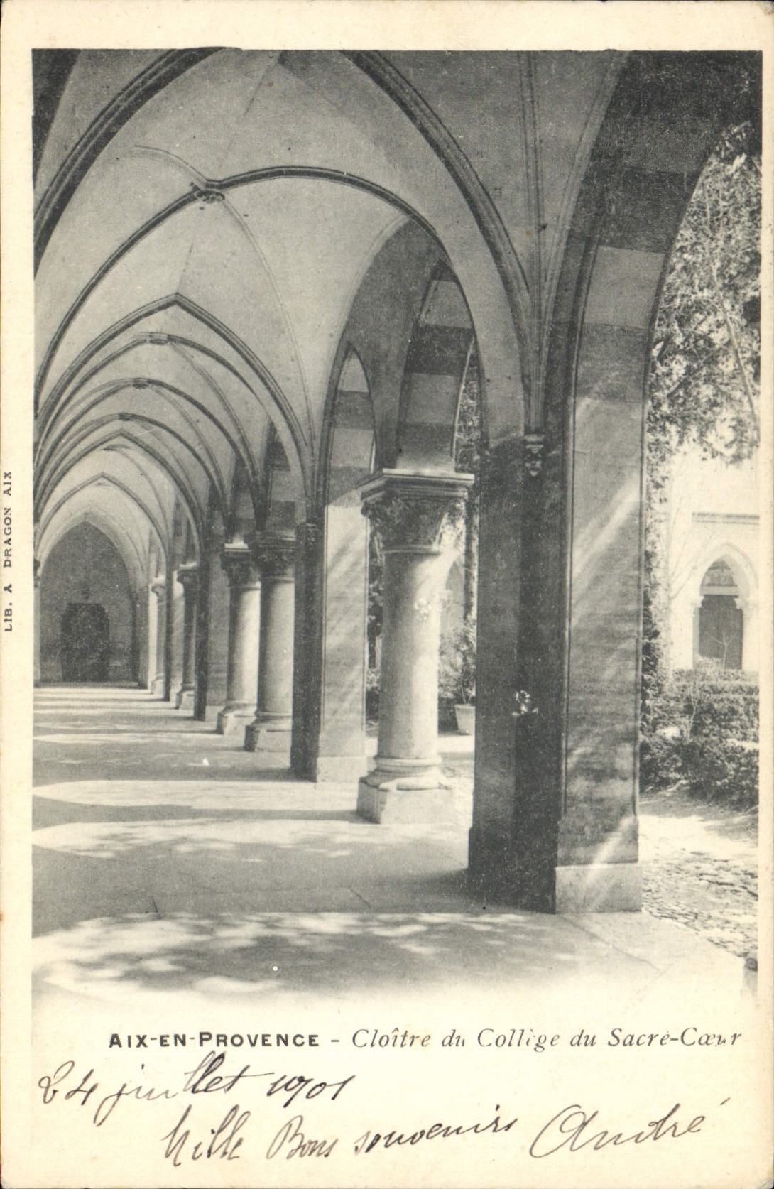 Aix-en-Provence — Cloître du Collège du Sacré-Cœur — Lib. A. Dragon Aix